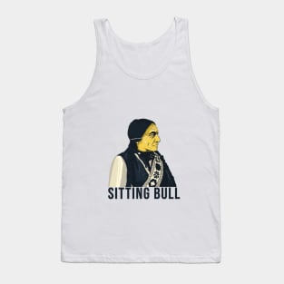 Sitting Bull Vector Art Design 2 Tank Top